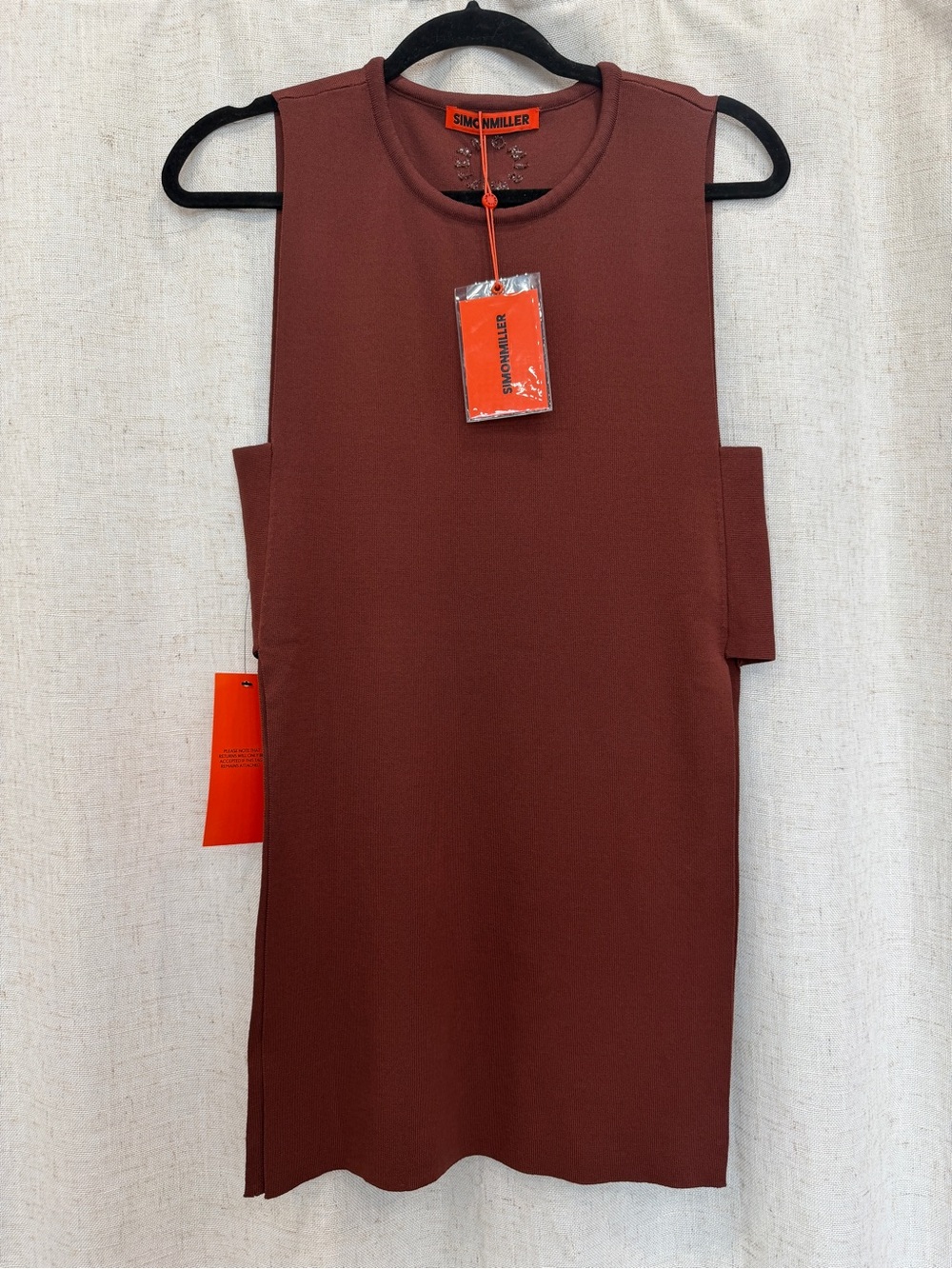 NWT Simon Miller Knit Sleeveless Brown Tunic